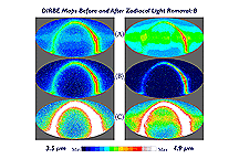 Six DIRBE Sky Maps with Zodiacal subtraction
