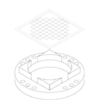 Drawing of Mesh on the Silicon Grid and the FSB Mount