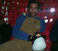 Randy with penguin